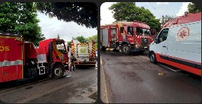 Incêndio em Marechal Rondon mobiliza bombeiros e SAMU