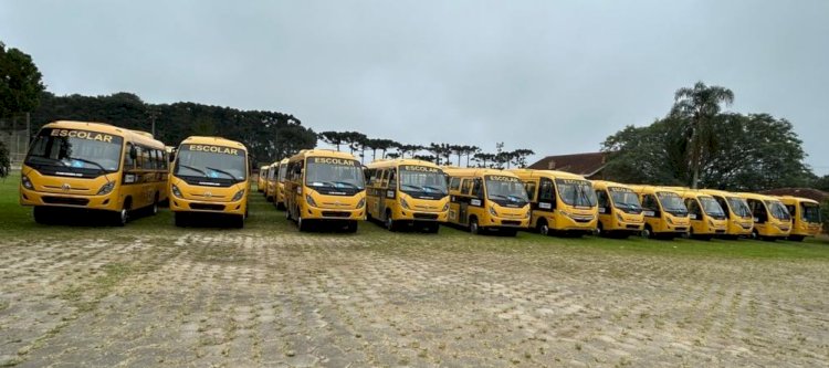 Marechal Rondon recebe dois novos ônibus escolares para reforçar transporte  Subtítulo: