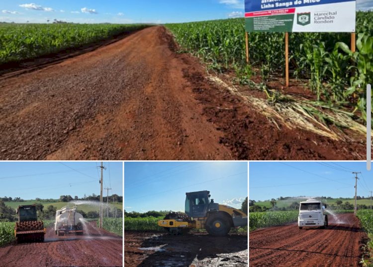 Prefeitura de Marechal Rondon inicia pavimentação asfáltica na Linha Sanga do Mico, em Bom Jardim