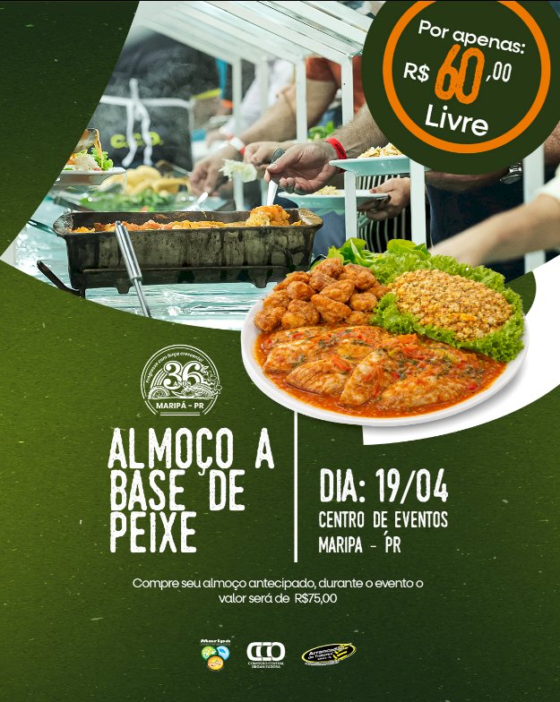 Maripá realiza tradicional almoço à base de peixe nas comemorações dos 36 anos