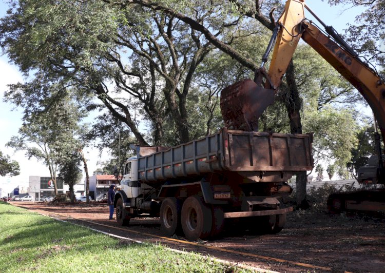 Iniciada a primeira etapa de reforma da Praça Willy Barth em Marechal Rondon