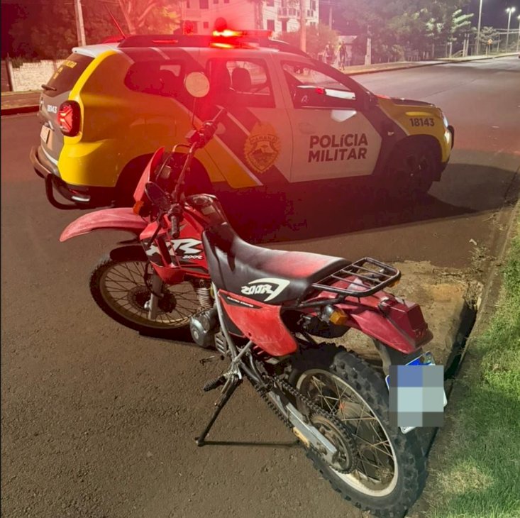 Motocicleta furtada em Mercedes é recuperada em Marechal Rondon