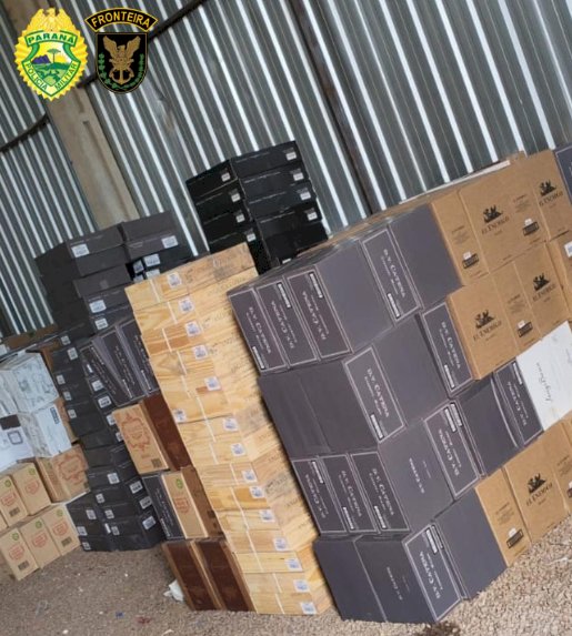 BPFRON apreende mais de R$ 1,1 milhão em vinho, azeite e cigarros eletrônicos  contrabandeados  em Barracão no Paraná