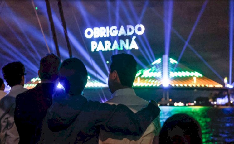 Show de luzes, drones e música emociona o público e celebra entrega da Ponte de Guaratuba 01/05/2026 - 20:17