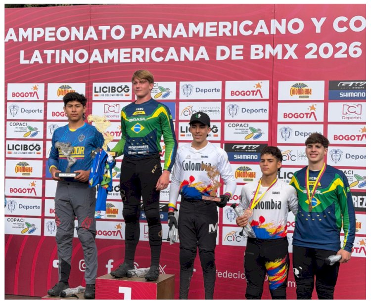 Luis Pereira conquista três pódios em competições de BMX na Colômbia