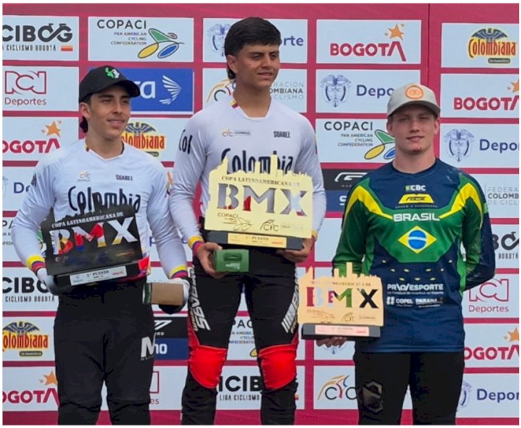 Luis Pereira conquista três pódios em competições de BMX na Colômbia