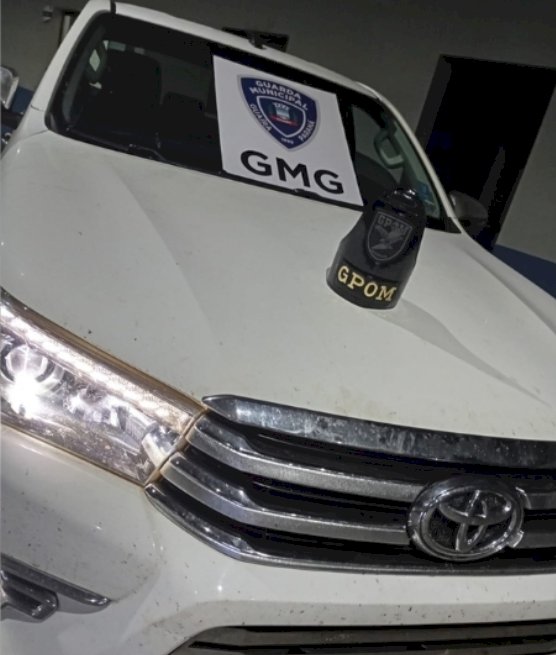 Guarda Municipal recupera Hilux furtada após perseguição em Guaíra