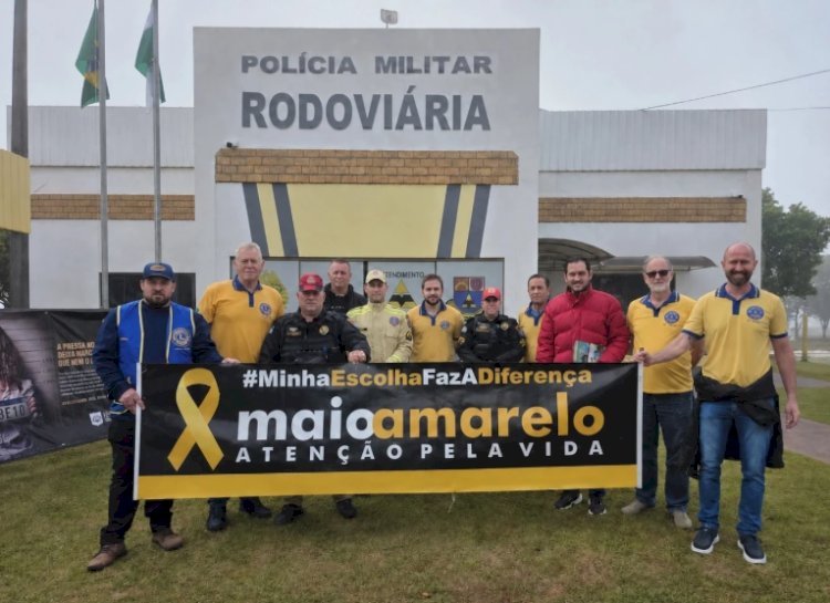Blitz educativa reforça conscientização no trânsito durante o Maio Amarelo em Marechal Rondon