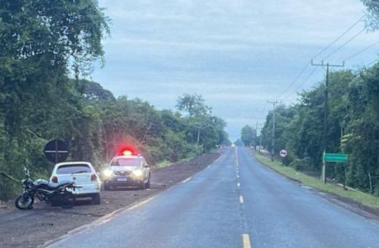 Acidente na PR-317 deixa dois feridos em Sub Sede  Santa Helena