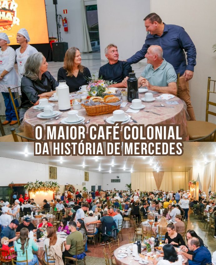 Café Colonial de Mercedes recebe mais de 1,1 mil pessoas na primeira noite e projeta recorde neste sábado a partir das 15 horas