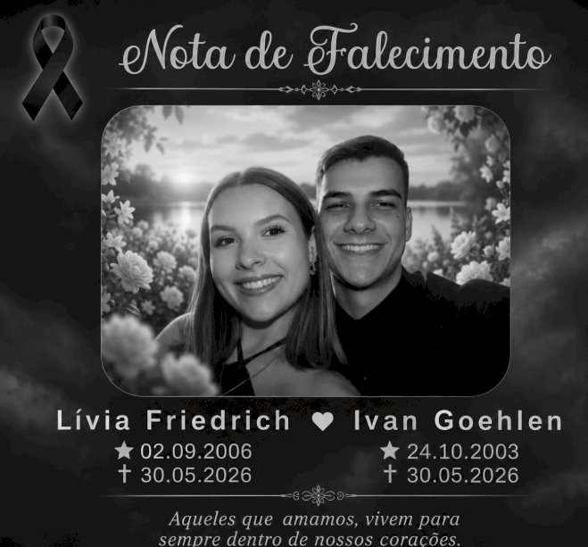 Nova Santa Rosa se despede de casal de jovens vítima de acidente; município  e câmara decretaram  luto oficial