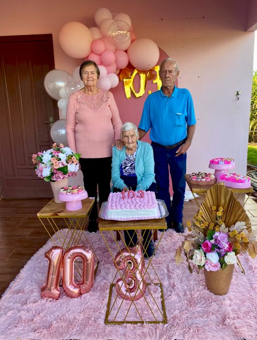 Pioneira de Planalto do Oeste celebra 103 anos de vida em Nova Santa Rosa