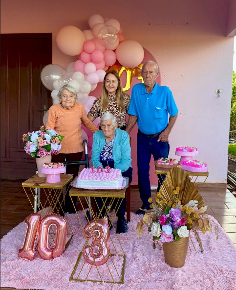 Pioneira de Planalto do Oeste celebra 103 anos de vida em Nova Santa Rosa