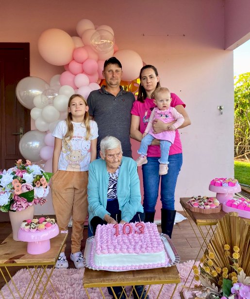 Pioneira de Planalto do Oeste celebra 103 anos de vida em Nova Santa Rosa