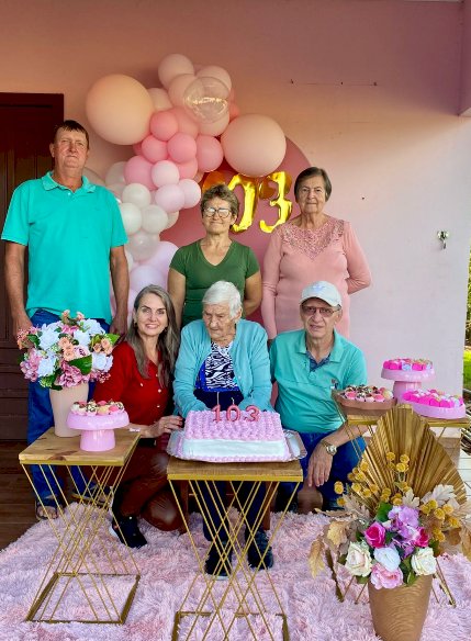 Pioneira de Planalto do Oeste celebra 103 anos de vida em Nova Santa Rosa