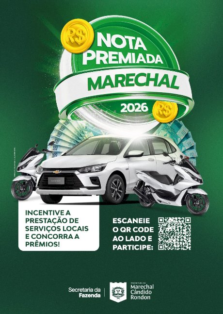 Segunda-feira é o último dia para participar do segundo sorteio da Nota Fiscal Premiada em Marechal