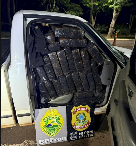 BPFRON e Polícia Federal apreendem mais de 1,1 tonelada de maconha em porto clandestino de Santa Helena