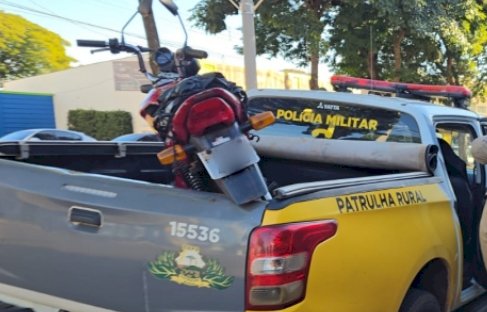 Patrulha Rural recupera moto furtada em menos de duas horas e prende foragido condenado a 18 anos