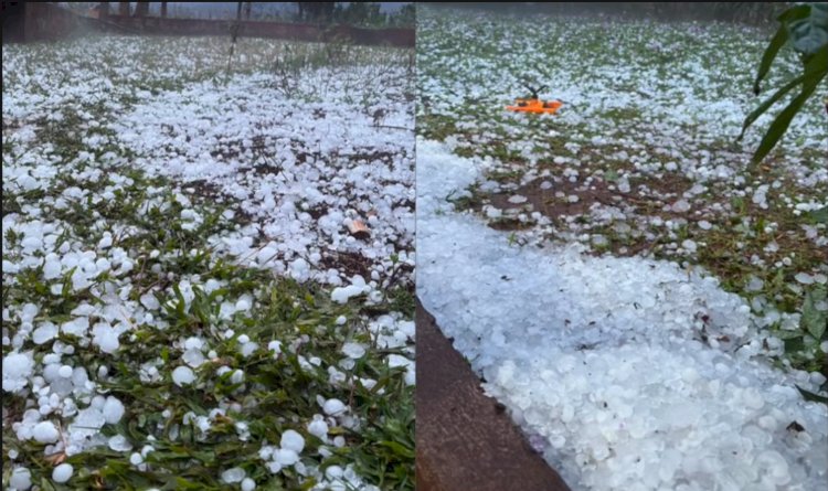 Mais Municípios do Oeste Registram Granizo no Início da Noite Deste Domingo