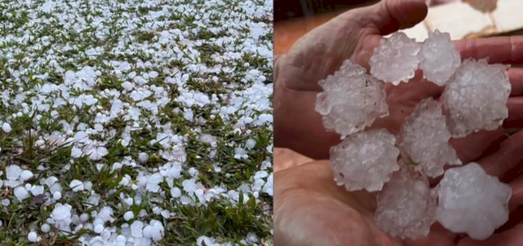 Mais Municípios do Oeste Registram Granizo no Início da Noite Deste Domingo