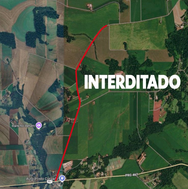 Trecho da estrada entre Curvado e Novo Horizonte será interditado para obras de asfaltamento