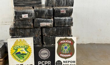 Mais de uma tonelada de maconha é apreendida em porto clandestino em Santa Helena