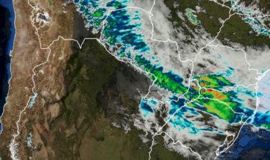 O tempo segue instável no Paraná . Pancadas de chuva agora a pouco em Lindo este