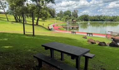 Lago Municipal de Nova Santa Rosa passa por revitalização e ganha novo visual