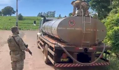 PRF apreende caminhão de leite com 4 toneladas de agrotóxicos contrabandeados em Toledo