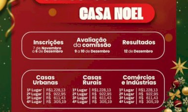 Seguem abertas até sábado (06) as inscrições para o Concurso Cultural “Casa Noel da Família” em Nova Santa Rosa