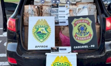 Ação conjunta apreende veículo carregado com contrabando em Toledo