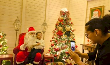 Casinha do Papai Noel recebe visitas até 21 de dezembro em Marechal Cândido Rondon