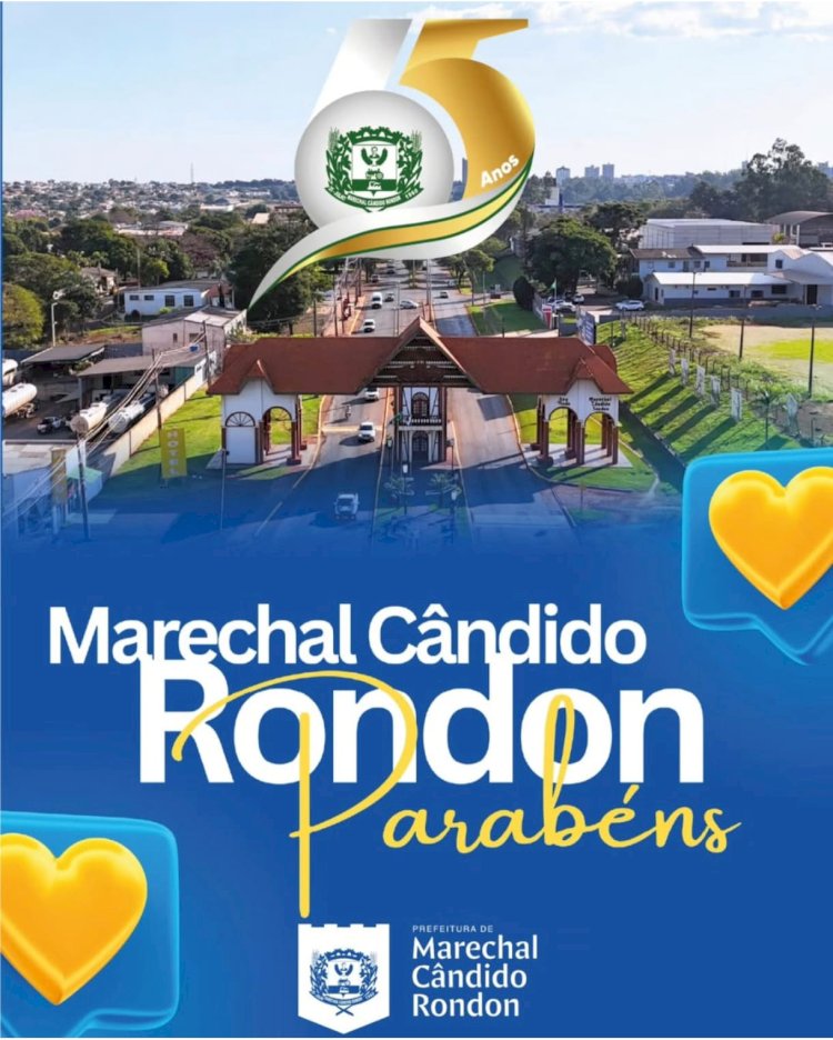 Hoje comemora-se o dia do colono, motorista e o aniversario do município de Marechal Candido Rondon