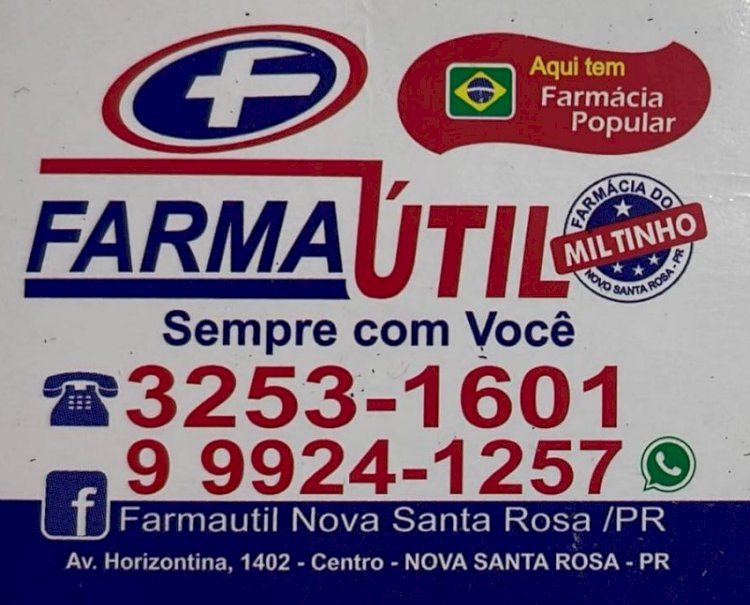 Farma útil do Miltinho, está de Plantão essa semana em Nova Santa Rosa
