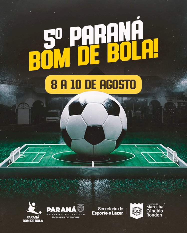 Marechal Cândido Rondon recebe fase macrorregional do Paraná Bom de Bola com futebol em várias categorias