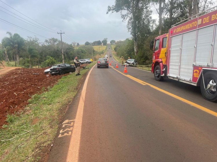 Homem com 77 anos morre em colisão frontal na PR-317 em Ouro Verde do Oeste