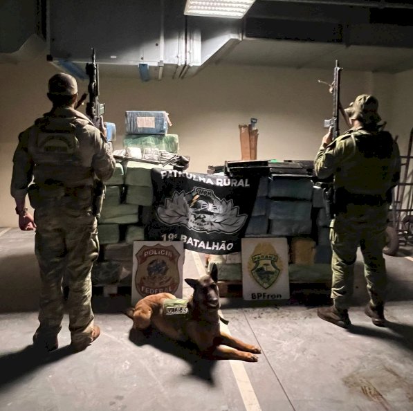 Atualizado: Homem é preso e mais de 1,5 tonelada de drogas são apreendidas em chácara de Nova Santa Rosa