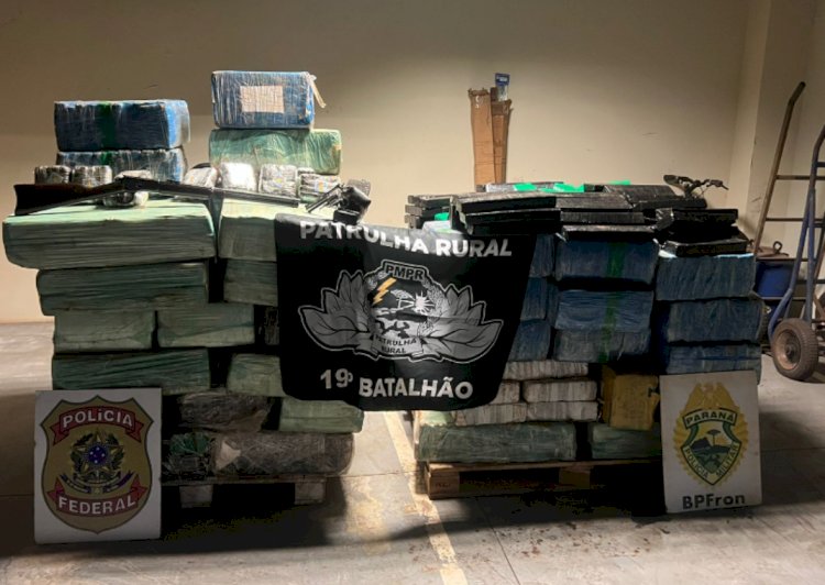 Atualizado: Homem é preso e mais de 1,5 tonelada de drogas são apreendidas em chácara de Nova Santa Rosa