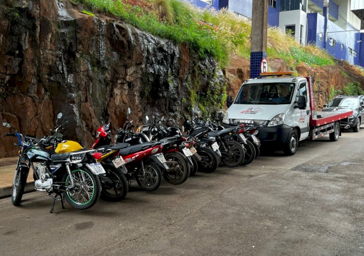 PRF apreende 55 motocicletas estrangeiras em operação na BR-277, em Foz do Iguaçu