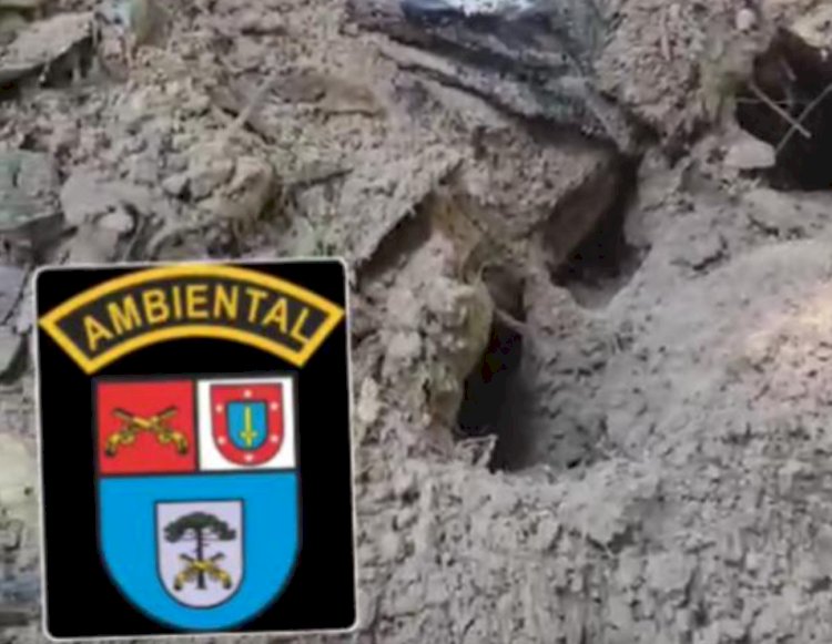 Veículo enterrado é encontrado em bunker improvisado na zona rural de Icaraíma