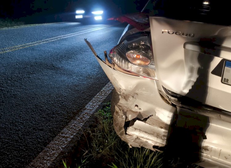 Acidente de trânsito é registrado na PR-491 próximo à ponte do Arroio Quatro Pontes