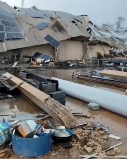 Temporal causa estragos e deixa três pessoas feridas em  cidade do Mato Grosso