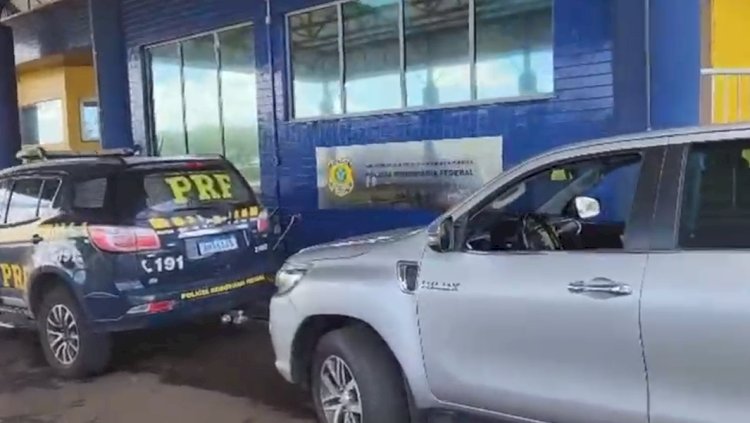 PRF de  Guaíra recupera duas Hilux furtadas em São Paulo na BR-163,