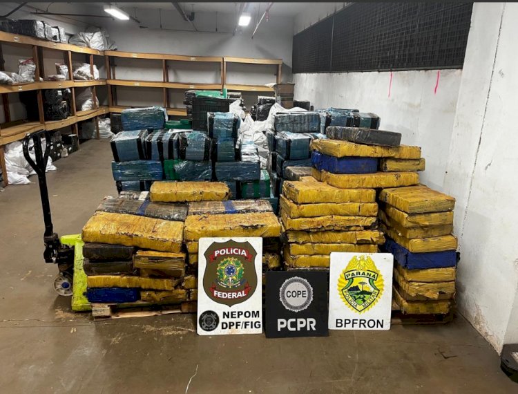 BPFRON, PF e PC apreendem mais de uma tonelada de maconha no Lago de Itaipu, em Santa Helena