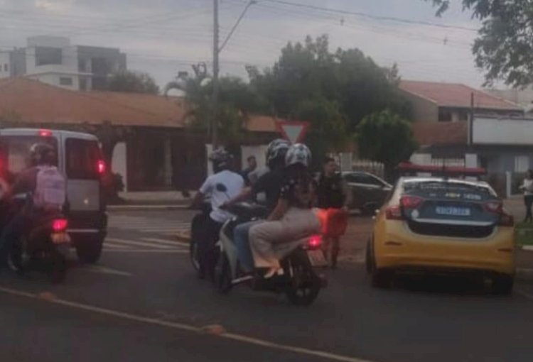 Idoso fica ferido em acidente no centro  de Marechal Cândido Rondon