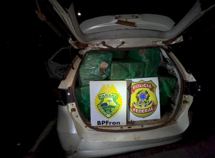 BPFRON e Polícia Federal apreendem veículo furtado carregado com 1.500 pacotes de cigarros em Mercedes