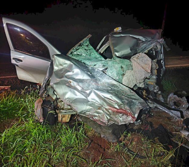 Colisão frontal deixa um homem morto na PR-239,  entre  Vila Nova e o trevo na 182