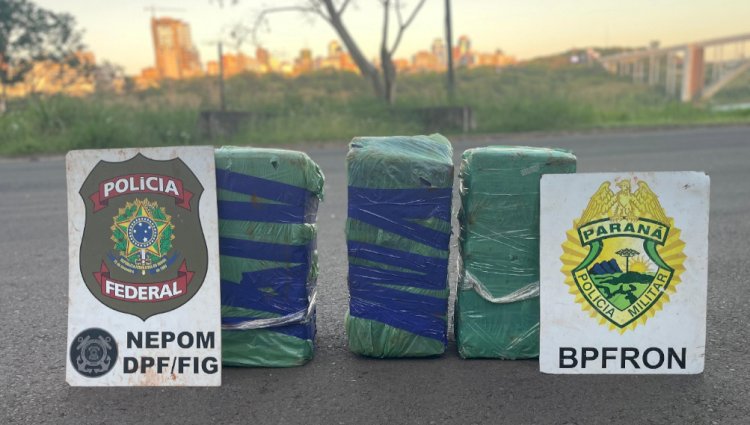 BPFRON e Polícia Federal apreendem milhões de droga e contrabando na fronteira