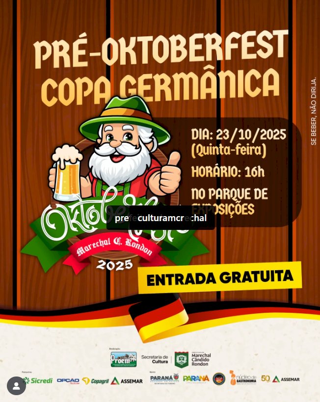 Copa Germânica, no parque de exposições, sedia Pré-Oktoberfest nesta quinta-feira