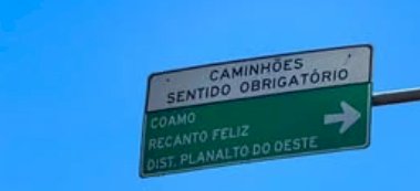 Prefeitura de Nova Santa Rosa, reforça sinalização para caminhoneiros utilizarem o Anel Viário